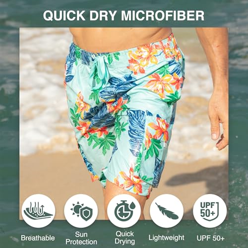 Image of Kanu Surf Men's Big Viper Extended Size Stripe Swim Trunk