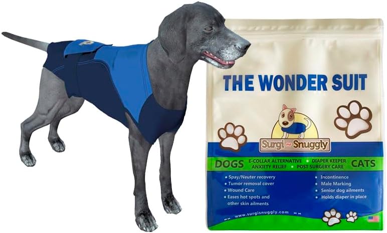 Surgi~Snuggly E Collar Alternative Antimicrobial, Protects Your Pet's Wounds Bandages, Aids Hot Spots Provides Anti Anxiety Relief (BB-2XL)