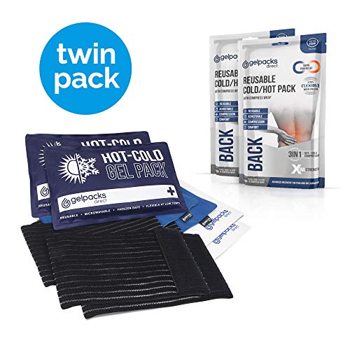 Gelpacks Paquetes de calor de microondas reutilizables directos para el alivio del dolor de espalda inferior/superior - Paquete doble
