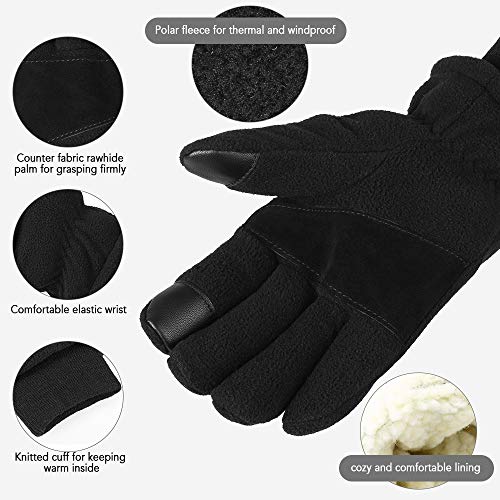 Luvas, Andoer Luvas térmicas de inverno Luvas de lã polar com tela sensível ao toque para ciclismo,
