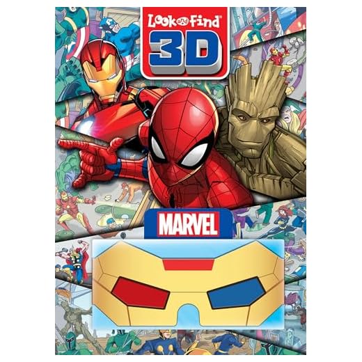 Marvel Spider-man, Avengers, Guardians of the Galaxy, and More! - 3D Look and Find Activity Book! - Iron Man 3D Glasses Included! - PI Kids