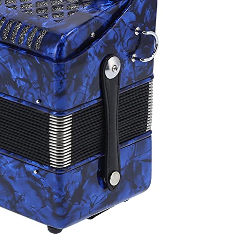 TOPINCN Accordéon Professionnel 22 Touches 8 Basses avec Bouton Confortable pour Débutants, pour les Niveaux de Test, Pour les enfants mesurant entre 110 et 140 cm ou les débutants