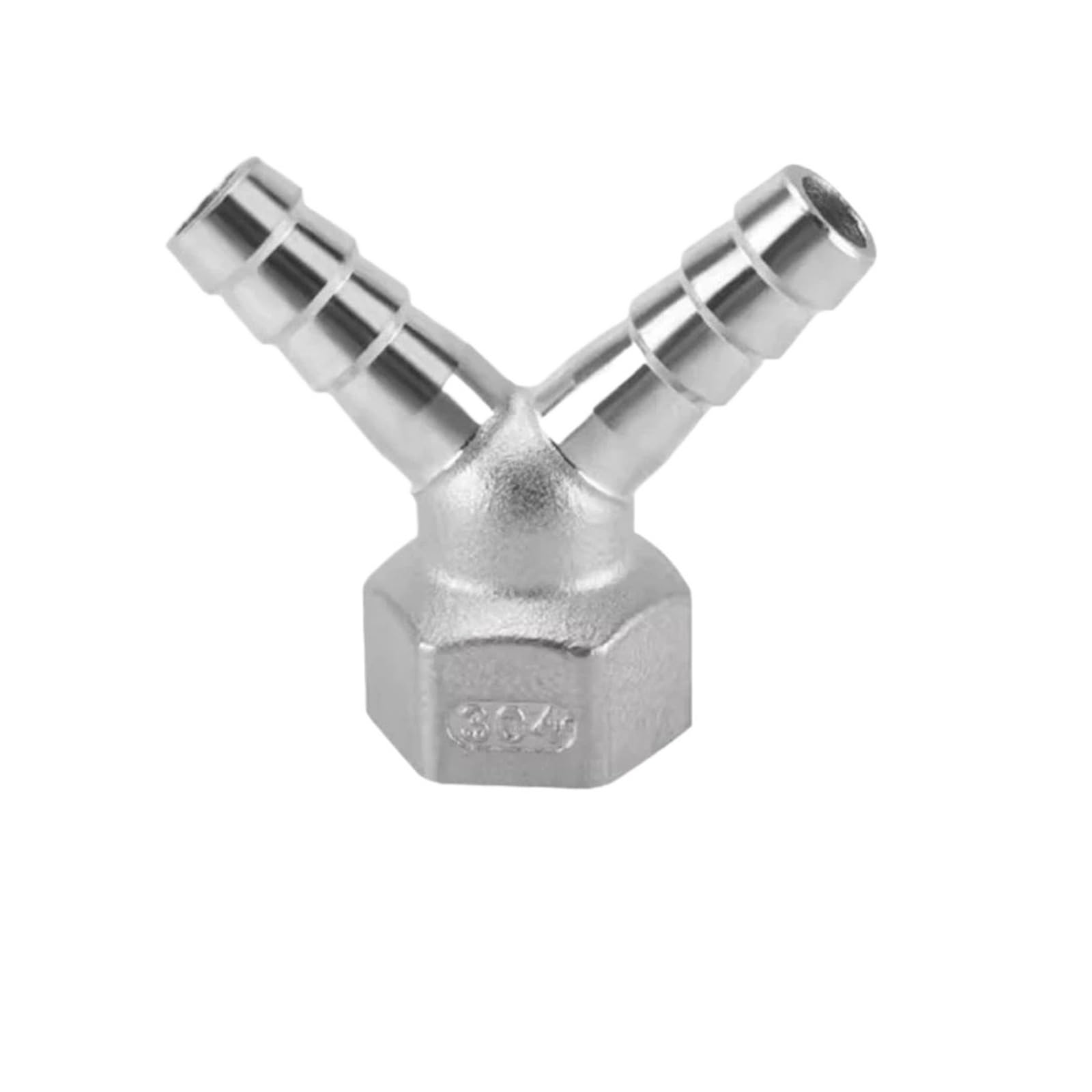 Smglrueat Women's One Color 12Mm Hose Tail X 1/2" Bsp Tapered Thread Y 3 Ways 304 Stainless Steel Pipe Fitting Coupler