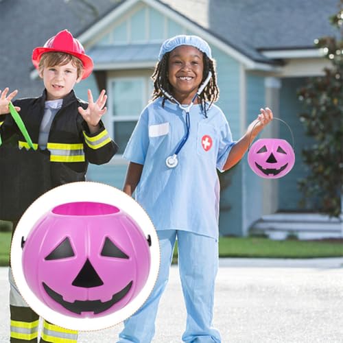 PRETYZOOM Balde De Abóbora De Halloween Com Balde De Abóbora Balde De Doces Travessuras De Abóbora