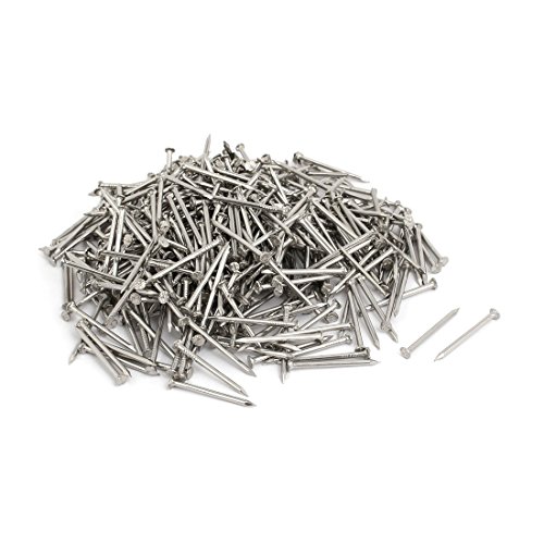 Aexit 1.2 Inch fastener Length 304 Stainless Steel Cement Wood Sliding Nail Silver Tone 500pcs Model:11as100qo510