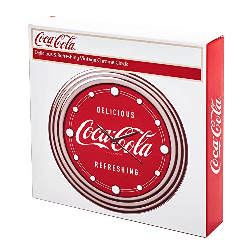 Coca-Cola Chrome Clock, 12" #TOP3