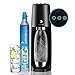Sodastream One Touch, Gasatore d'Acqua Frizzante, Automatico, Nero