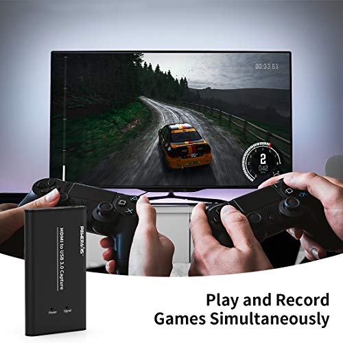 1080P Scheda di Acquisizione Video Grabber USB 3.0,POWERAXIS Live Gamer Capture Card Ultra, Streaming Delle Partite e Cattura Pass-Through 1080i HDR 4K 60fps, Latenza Ultra-Bassa