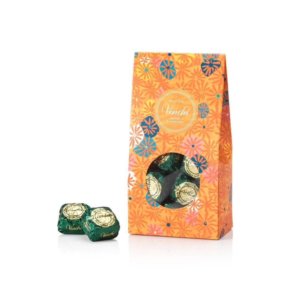 Venchi - Murrine Gift Box with Chocoviar Gianduja Chocolates, Dark Chocolate and Whole "Piedmont Hazelnut", 297g, Gluten-Free, No Colourants or Preservatives, Gift Idea