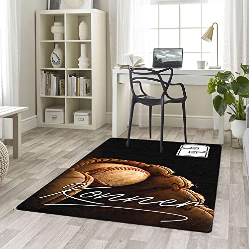 Tapete Decorativo Rectangular 2x3 Pies Baseball miniatura 5