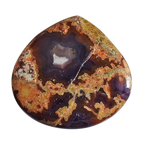 Agate violette contre les ondes négatives grâce à ce cœur en gemme 44 CTW