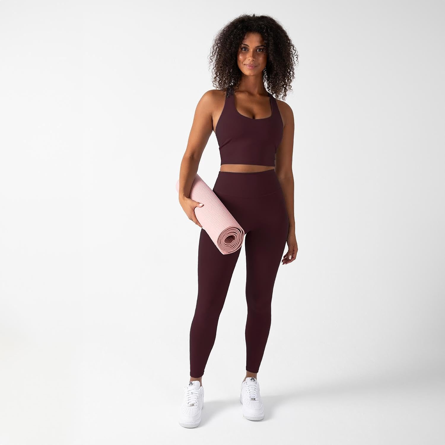 YITTY Active Women's Ultraluxe High-Waist Legging, Athleisure, 4-Way-Stretch, Burgundy, XXL/1X, Regular | 27" Inseam - Image 5