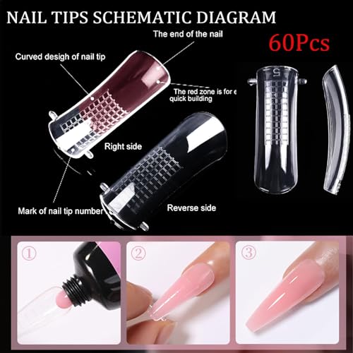 Poly Gel Nail Kit,3 Colors Clear White Pink Builder Nail Gel Set Nail Extension Gel kit,15ML Gel With Slip Solution All-in-one Nail Strengthen Gel Nail Art Kit DIY for Beginners Gifts Set for Women - Image 6