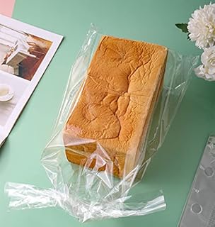 Lesibag 9 * 19 Inches Clear Plastic Bread Packaging Bag Large Vented Food Storage Bags Micro Perforated Bags 100 Pcs