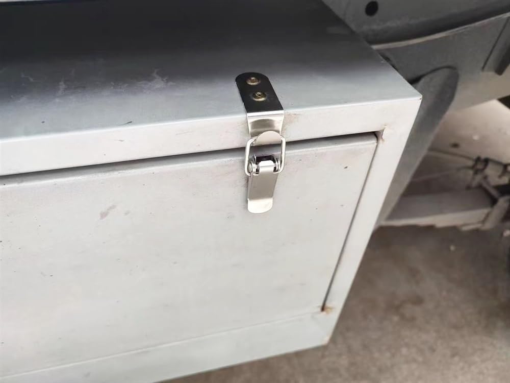 4 pezzi Chiusure per scatole di legno Gancio per morsetto Chiusure a molla in acciaio inossidabile Chiusure per ganci a bocca d'anatra a 90 gradi Scatole per disegnare Morsetti a levetta ( Size : Styl