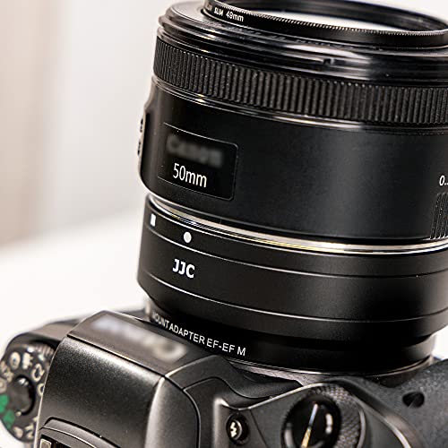 JJC EF-EOS M - Adaptador de montura de lente para Canon EOS EF/EF-S en Canon EF-M cámara de montaje EOS M M2 M3 M5 M6 M6 Mark II M10 M50 M100 - Comunicación electrónica compatible - imagen 9
