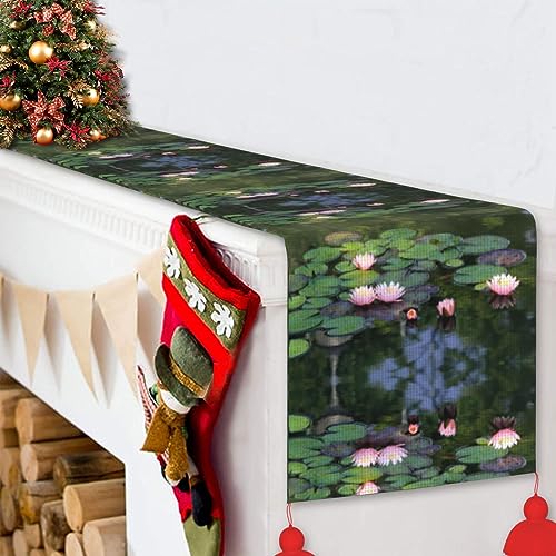Chemin de table de Noël fleur de lotus 152 cm, cadeau idéal pour les fêtes - 7