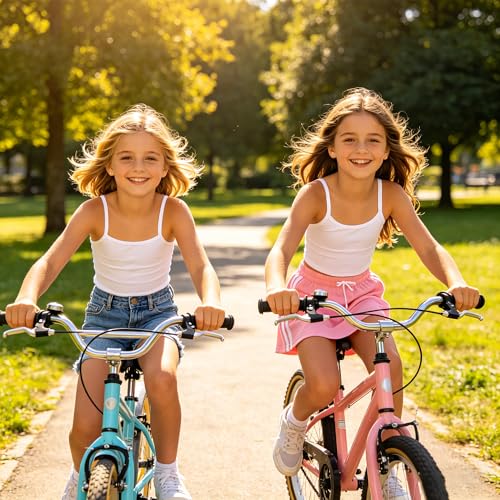 Image of Girls Undershirts Camisole Tank Tops for Kids with Adjustable Straps Cotton Dance Cami for Teen 5-12 Years