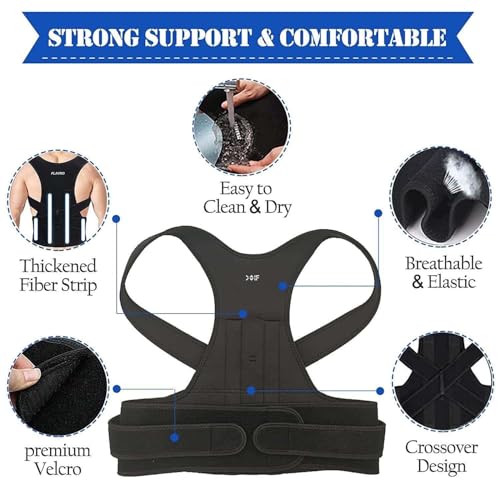 Image of COIF Back Brace Posture Corrector for Women and Men | Back Straight And Shoulder Support Belt | Full Adjustable Shoulder Straightener for Improving Back Posture, Relief for Upper and Lower Back, Lumbar, Neck, Shoulder Pain (Regular)