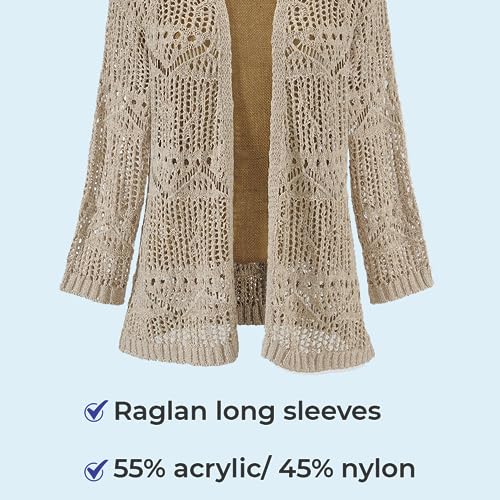 SAGEFINDS Molina Crochet Cardigan for Women | Pretty and Elegant Sweater | Open Front, Lightweight, Casual | Long Sleeve4