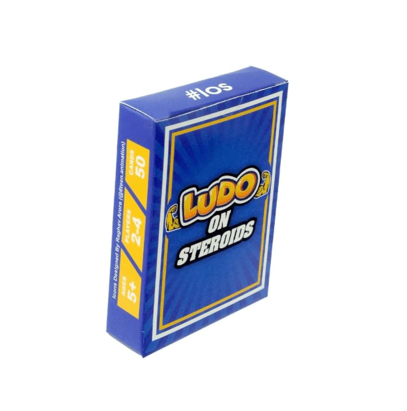 Image of Awestuffs Ludo on Steroids Party Card Game, Extension Pack, 48 Cards, for 2-4 Players, Ages 5+