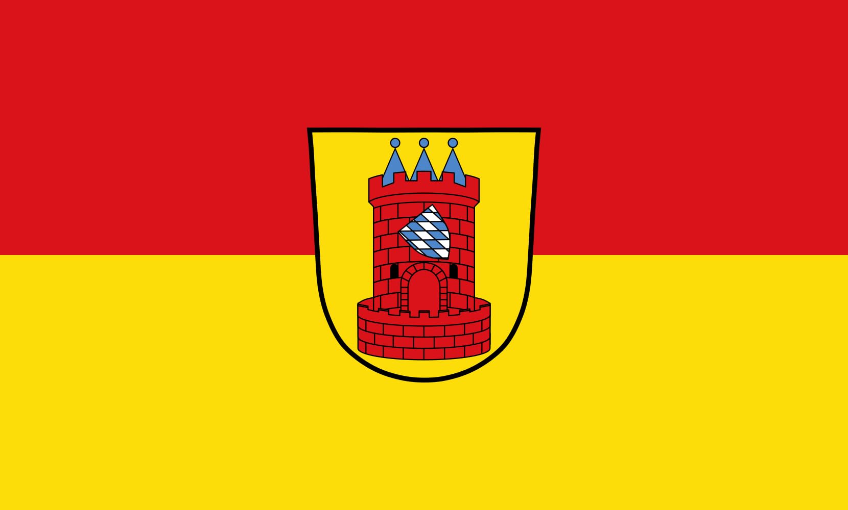 Drapeau Höchstädt a.d.Donau grand format idéal pour pavoiser votre jardin