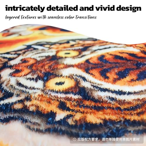 Tapete con diseño tigre tibetano 159x90 cm naranja miniatura 3