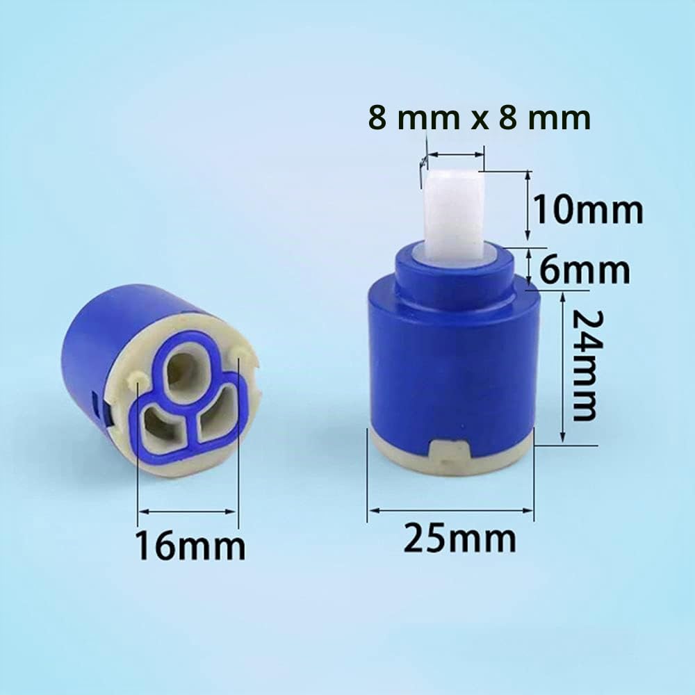 Cartucho de grifo, 25mm, válvula de cartucho de disco de cerámica para una sola palanca monobloque baño o cocina mezclador grifos (3 agujeros 25mm)