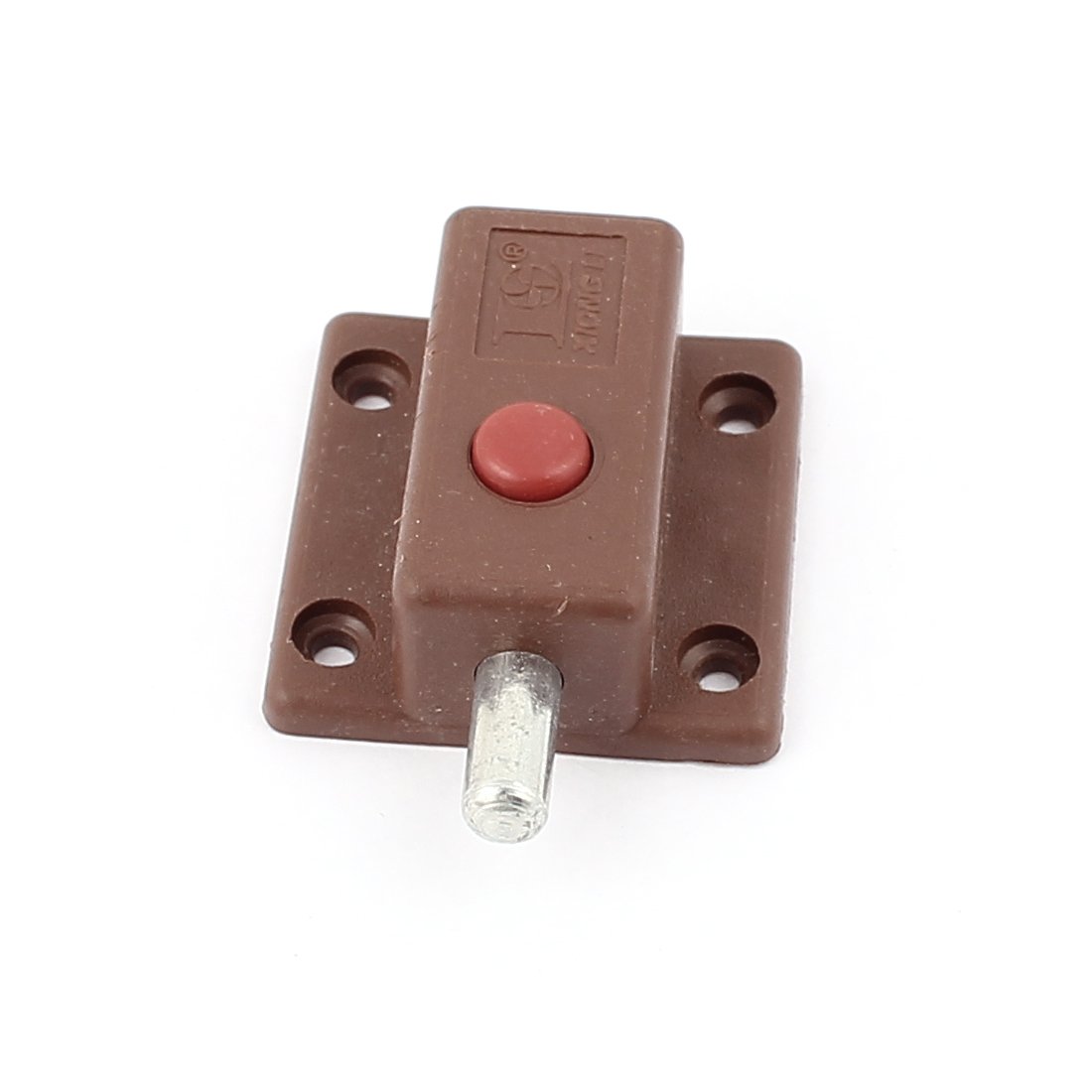 Uxcell Marrone; Il Tono Dell'argento Sourcingmap Round Push Button Control Cupboard Door Latch Lock Barrel Bolt