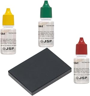 Waytest 4pcs 10K 14K 18K Fresh Gold Test Jewelry Set and Stone Gold Test Solution Jewelry Determiner Precious Metal Scrap