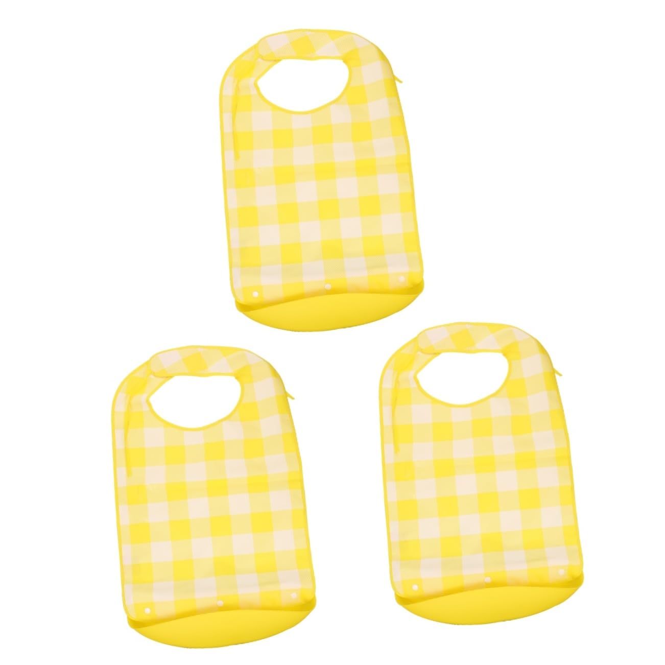 Healeved Babero De Ropa Reutilizable Disfraz De Anciano Para Adulto Bolsillo De Arroz Para Adultos Delantal Para Comer Suministros De Alimentación Para Adultos Yellow Eva