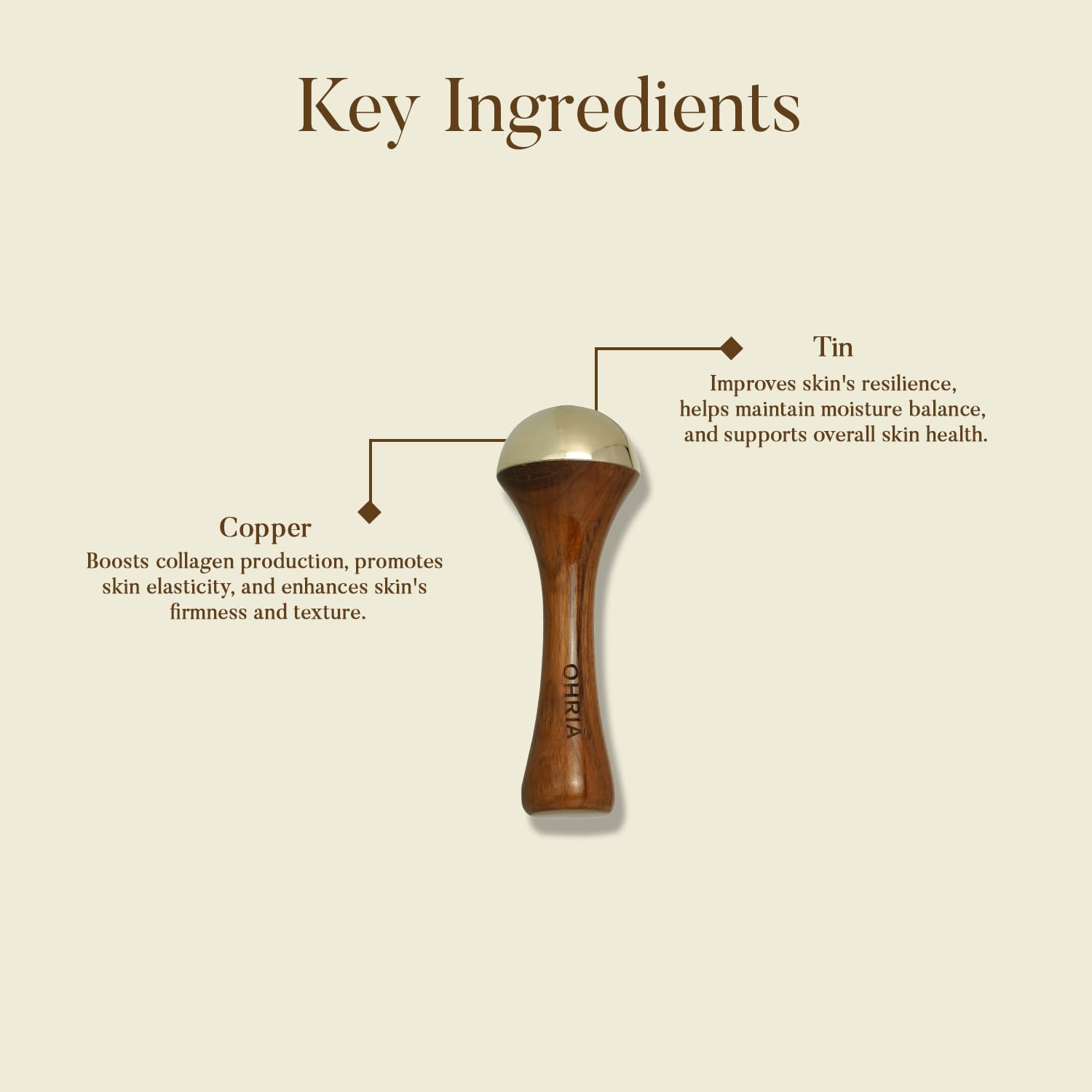 Ohria Ayurveda Kansa Foot Massage Wand | Traditional Ayurvedic Foot Massager with Teakwood Handle & Kansa Cap for Deep Relaxation| Soothes Tired Feet| For blood circulation & Stress Relief - 1 Piece - Image 5 thumbnail