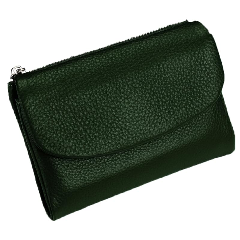 Unisex Pebble Leather Wallet - Small Wallets For Women Coin Holder Cash Slots Genuine Leather Wallets For Men And Women (#04)