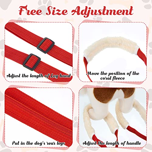 2 Pcs Dog Support Harness For Back Legs Dog Rear Lifting Sling Aid With Handle And Shoulder Strap Hind Leg Support For Pet Mobility Helps Dogs With Poor Stability, Arthritis, Joint Injuries (Red) #TOP1