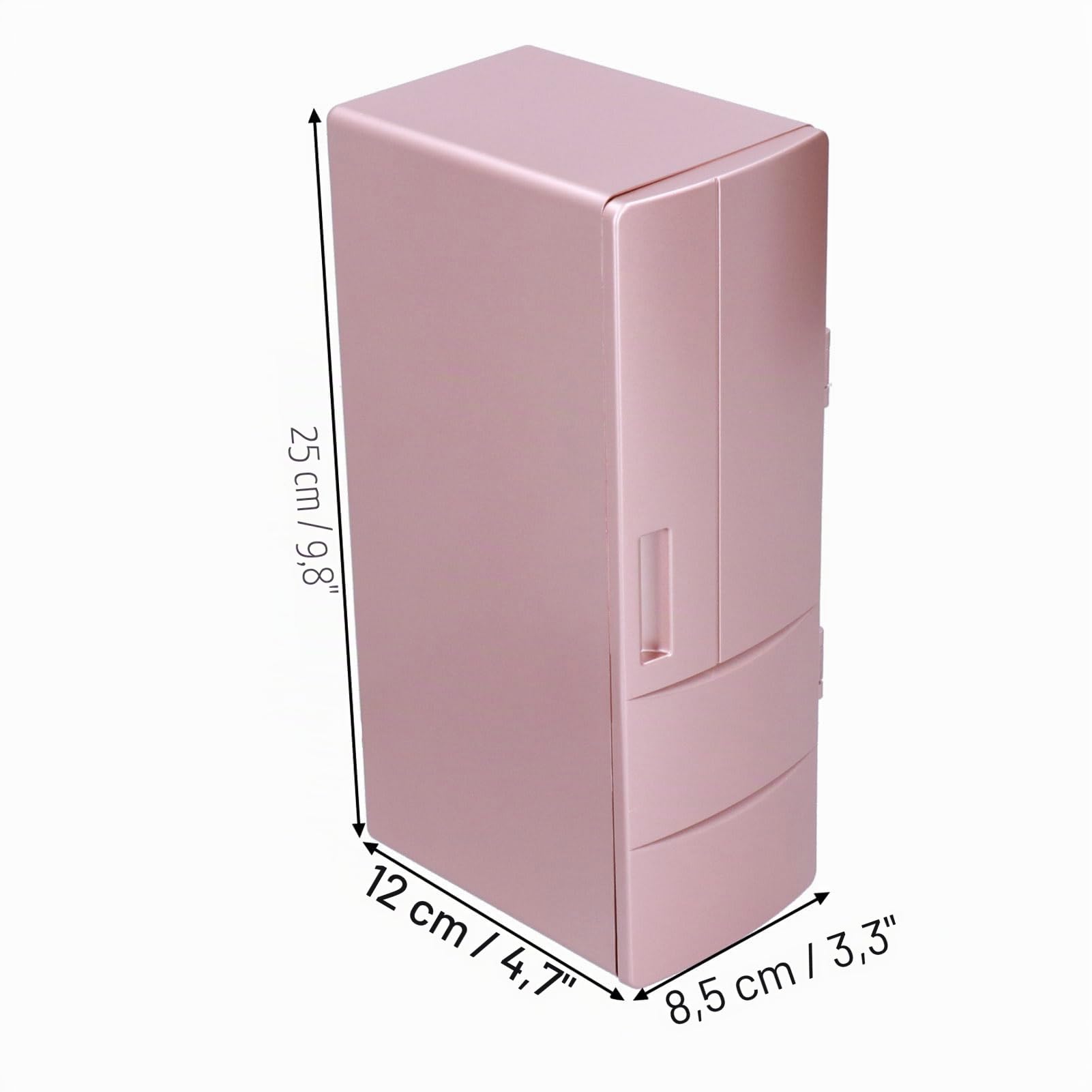 Mini Frigo,Piccolo USB Cosmetici Portatile Mini Frigo Refrigerato Oro Rosa Dispositivo di Raffreddamento Frigo Frigo più Caldo Frigoriferi Compatti