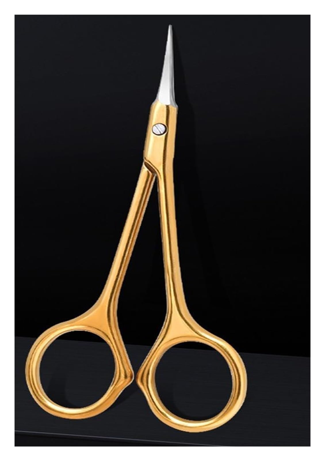 Tijeras de uñas con Punta Curva de Acero Inoxidable for cutículas, Herramienta Profesional for Eliminar Piel Muerta de Las uñas.(Gold)
