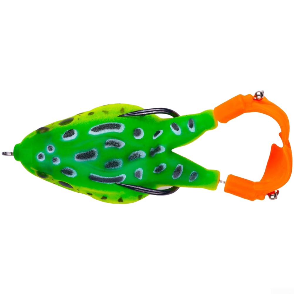 Rotating Leg Frog Bait for Bass Fishing Featuring Floating Construction and Long Casting Performance in Fresh or Salt Water (FO037-6)