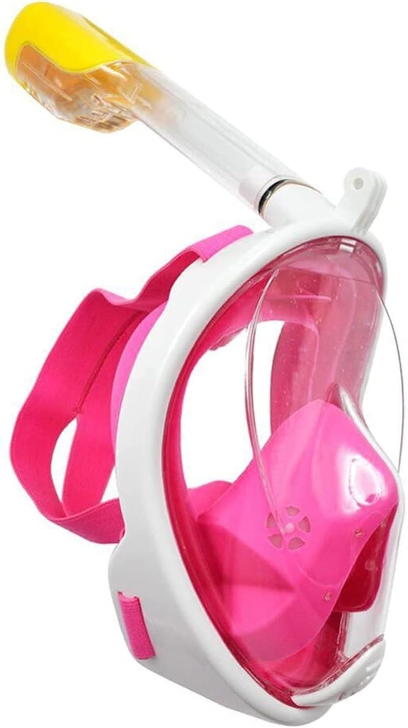Snorkel Mask for Adult Kids Snorkel Mask Full Face,180° Panoramic Ultra-Clear Diving Mask,Anti-Fog Anti-Leak Adjustable Snorkeling Gear