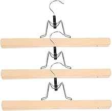 STOBAZA 3 Peças Cabides Para Saias Cabides Para Calças Cabide De Madeira Cabide Frouxo Cabide Para Saia De Madeira Cabides Para Calças Cabides Hanfu Para Pendurar Roupas Em Madeira Maciça