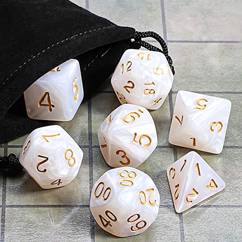 Image of CiaraQ 7pcs Polyhedral Dice Set for Dungeon and Dragons MTG Table Games