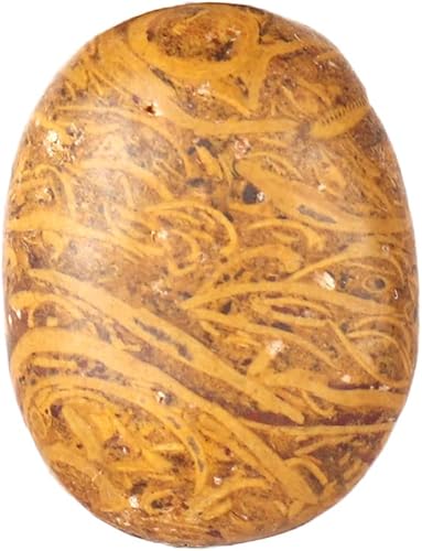 GEMHUB Jaspe mokaita natural, 27.3 qt. piedra energética de spa de masaje de cabujón ovalado, cristales y piedras curativas