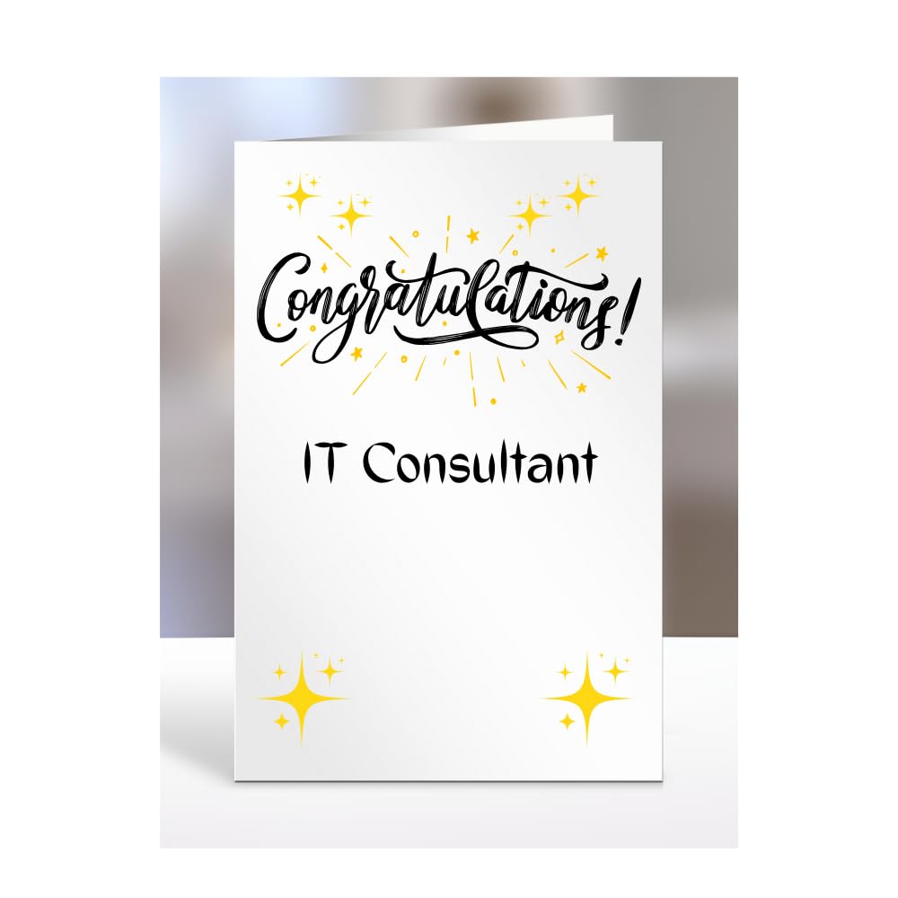 Congratulations IT Consultant card, gifts for men, women, colleagues, boss, manager, son, daughter, grandson, presents for christmas, A5-243b_133