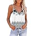 MNRIUOCII Canotta da donna con scollo a V con stampa allentata casual senza maniche da donna estate Maglia Spalla Scoperta Colorato