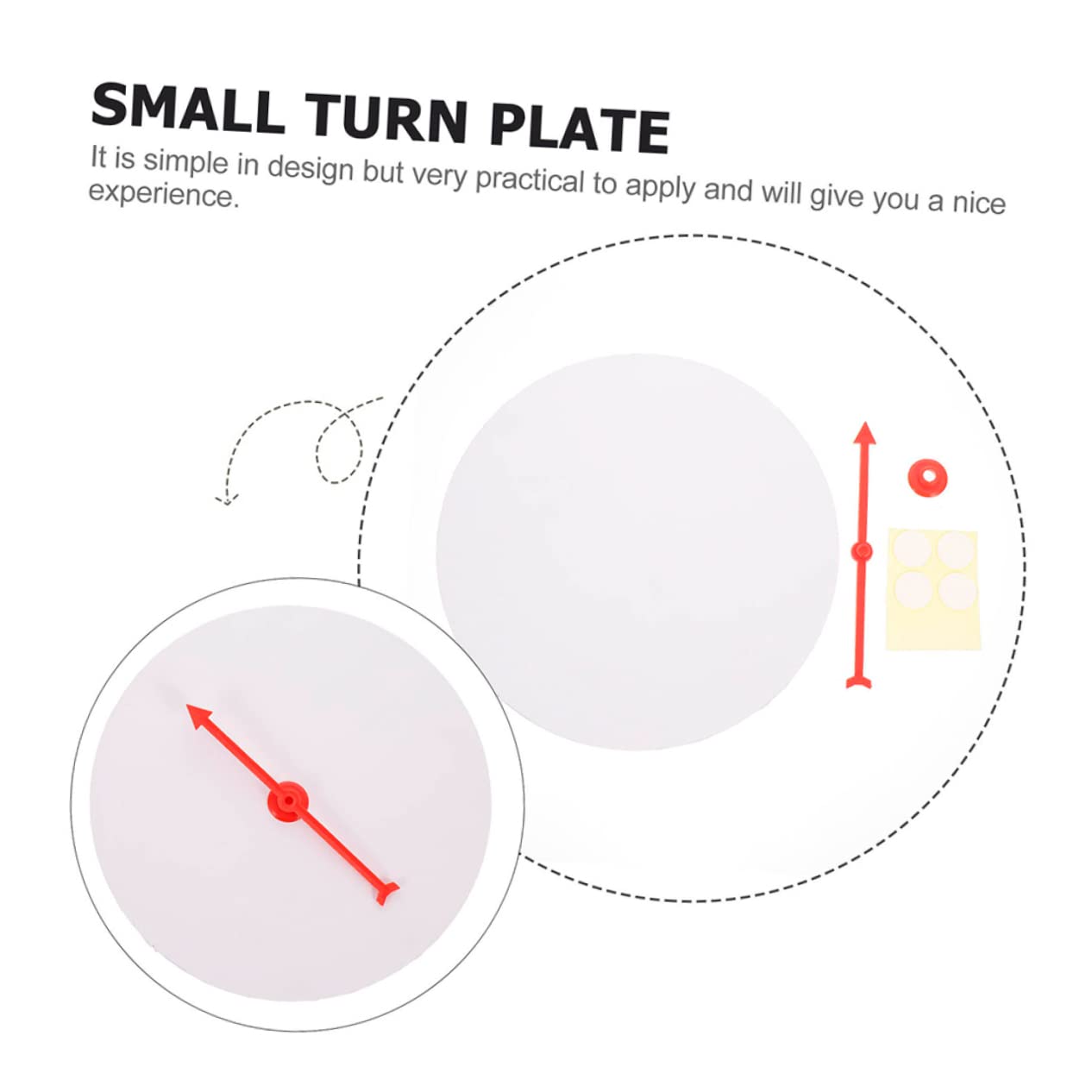 MOLUCKFU Family Gathering Wedding Birthday Party Christmas Small Turntable Dry Erase Prize Wheel