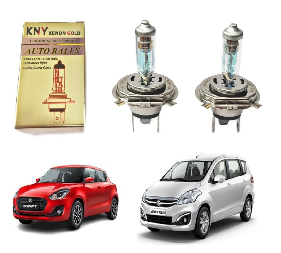 KNY K-464 Rainbow Yellow Auto Rally H4 Car Headlight Halogen Bulb 12v (130/110W P43T 2 Bulbs)