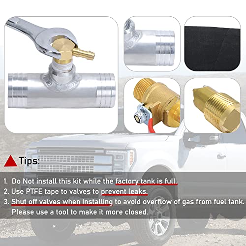 PQY 11025 Auxiliary Fuel Tank Install Kit Compatible with Rds Auxiliary