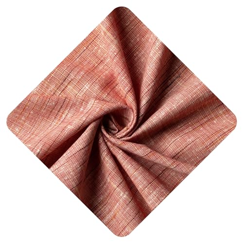 Image of Unstitched Cotton Fabric for Men and Women - Light Weight Trending Self Pattern Khadi Cotton Fabric Material (5 Meter, Radish Pink)