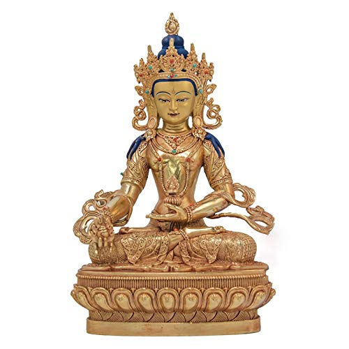 TPCYAN Ksitigarbha Buddha Statue, Tibetan Pure Copper Gilt Ornaments 14Ã—8.5Ã—21cm/5.51Ã—3.35Ã—8.27in, Statue Decoration Crafts