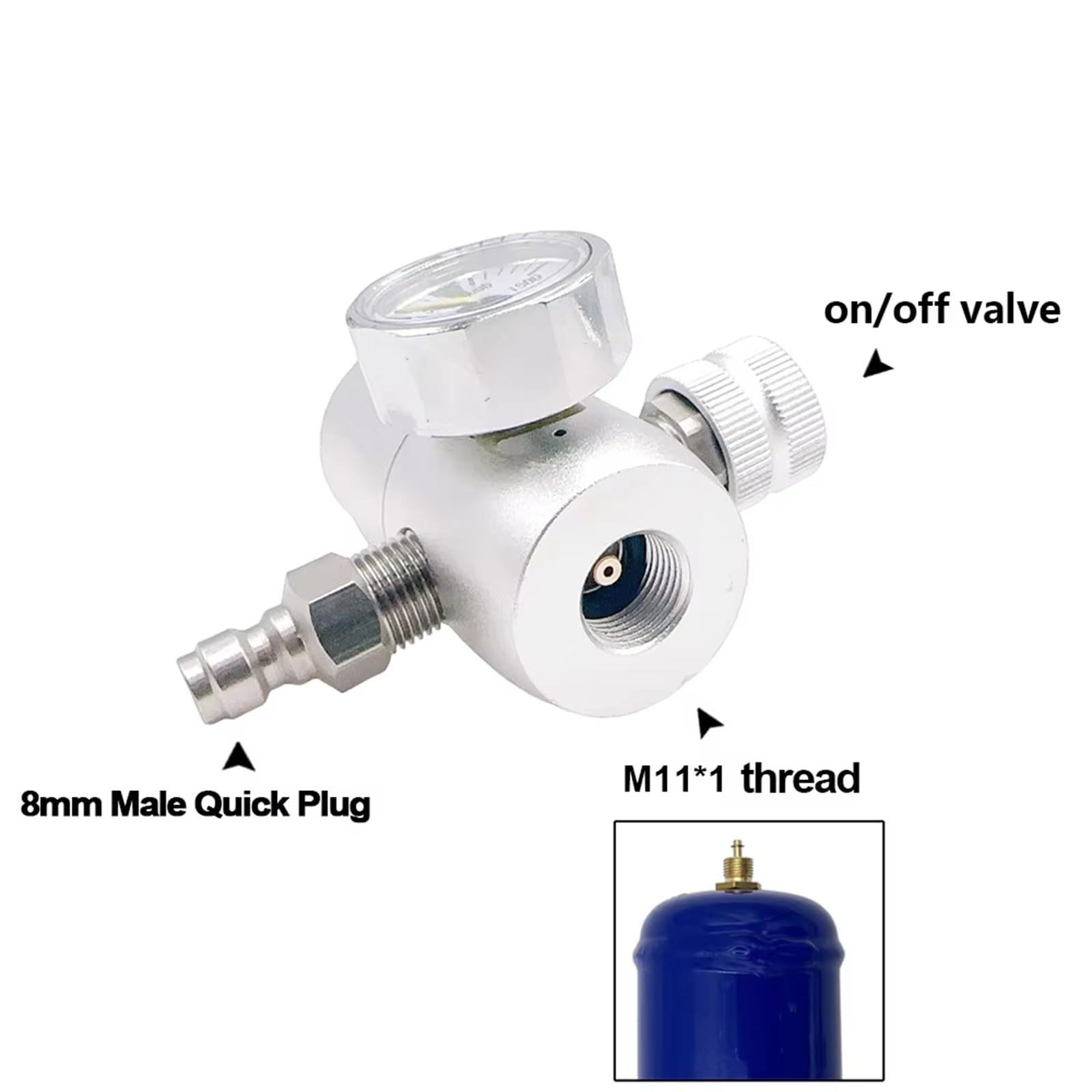 Zylinder-Schnellfüllanschluss TR21-4 Gewindeadapter, verstellbarer Adapter, 8 mm Stecker, für Heimbrauzubehör