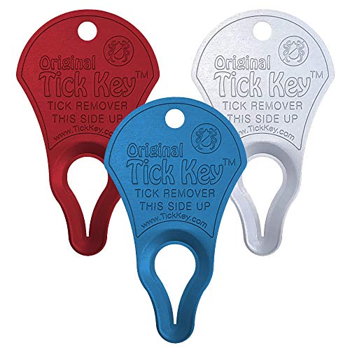 The Original Tick Key -Tick Removal Device - Portable, Safe and Highly Effective Tick Removal Tool - 3 Pack (USA)